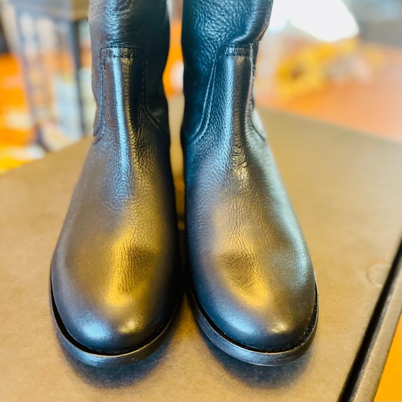 Frye NIB Cara Roper Tall Black Leather Riding Boot Size 6 With Box - Picture 7 of 16